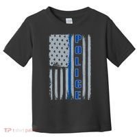 Support Police Blue Flag Toddler T-Shirt thumb 0