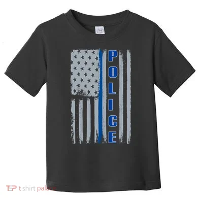 Support Police Blue Flag Toddler T-Shirt