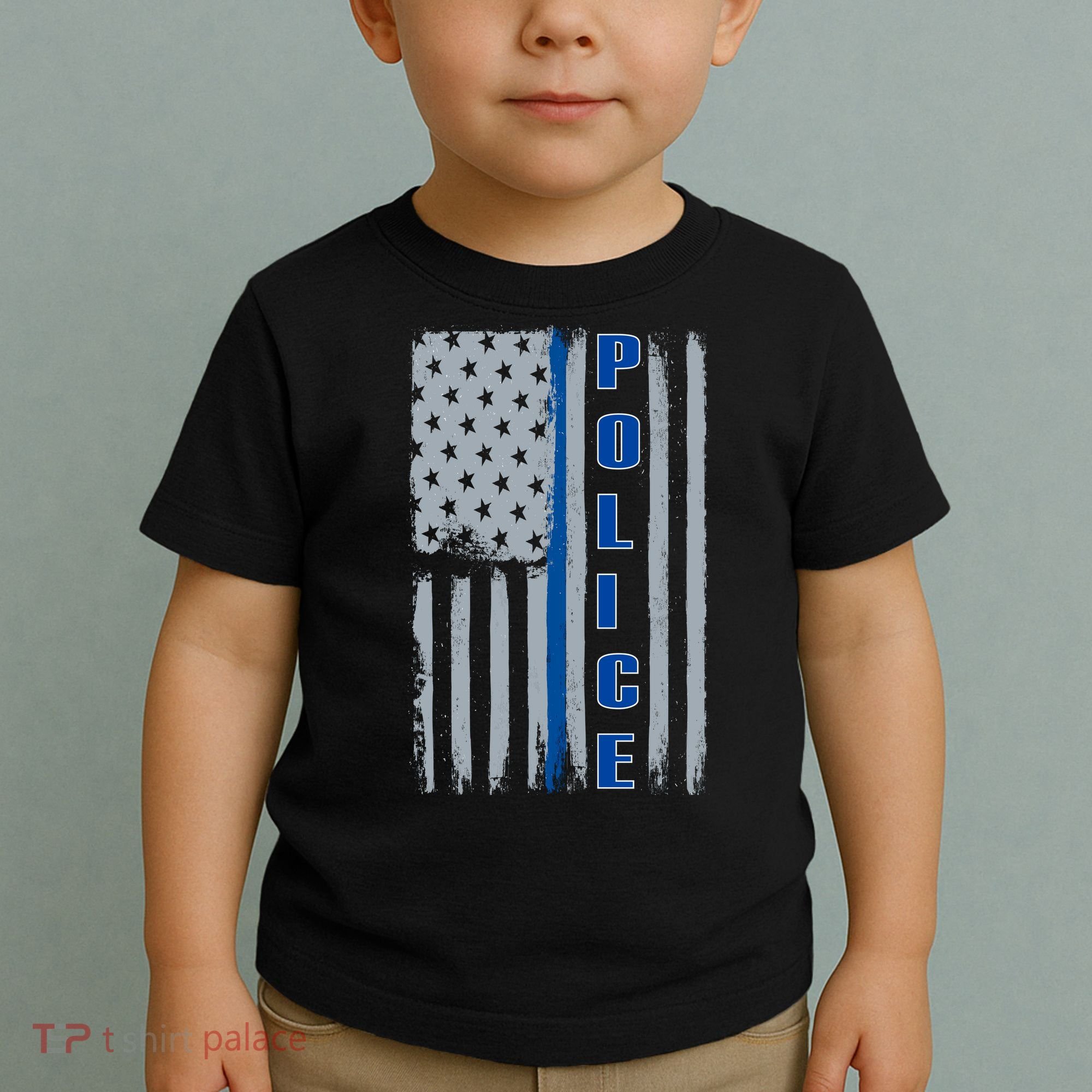 Support Police Blue Flag Toddler T-Shirt