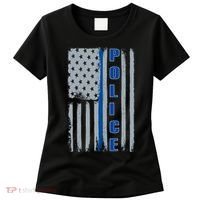Support Police Blue Flag Women's T-Shirt thumb 0