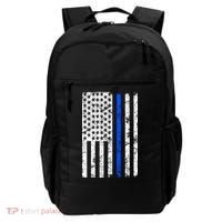Support Police Blue Thin Line American Flag Backpack thumb 0