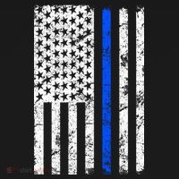 Support Police Blue Thin Line American Flag Coaster thumb 2