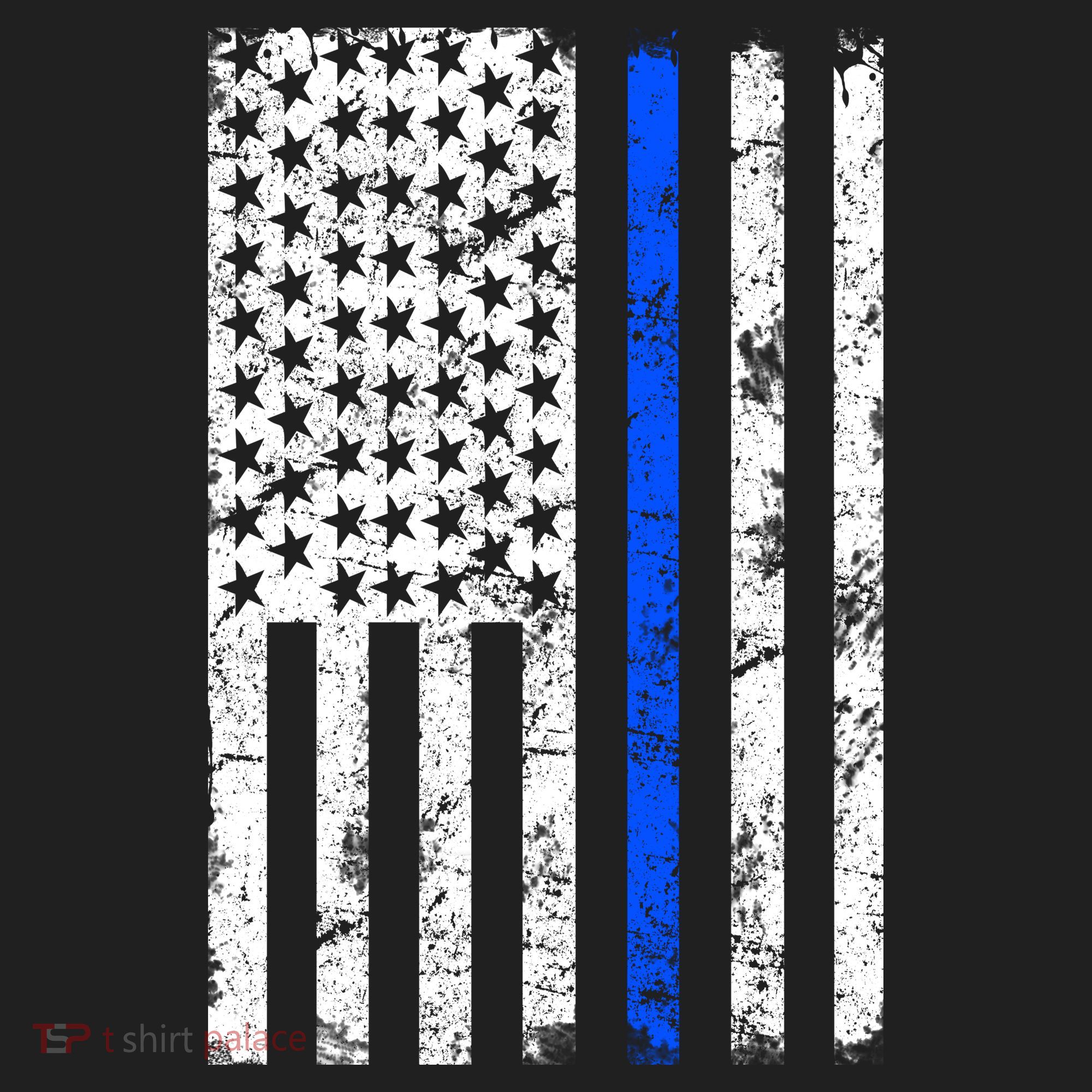 Support Police Blue Thin Line American Flag Hat