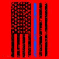 Support Police Blue Thin Line American Flag Santa Hat thumb 1
