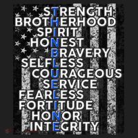 Support Police Thin Blue Line Distressed Flag Women's Sweatshirt thumb 2