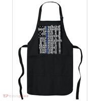 Support Police Thin Blue Line Distressed Flag Apron thumb 0