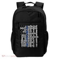 Support Police Thin Blue Line Distressed Flag Backpack thumb 0