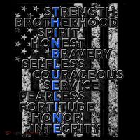 Support Police Thin Blue Line Distressed Flag Coffee Mug thumb 5