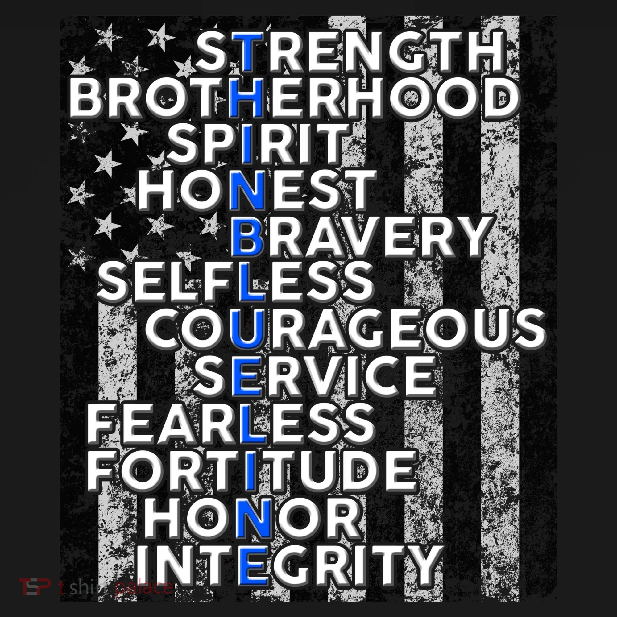 Support Police Thin Blue Line Distressed Flag Women's Hoodie