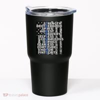 Support Police Thin Blue Line Distressed Flag Tumbler thumb 0
