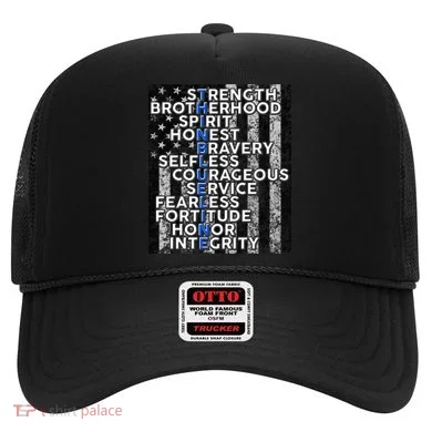 Support Police Thin Blue Line Distressed Flag Hat