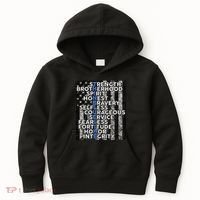 Support Police Thin Blue Line Distressed Flag Kids Hoodie thumb 0