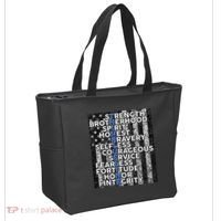 Support Police Thin Blue Line Distressed Flag Tote Bag thumb 2