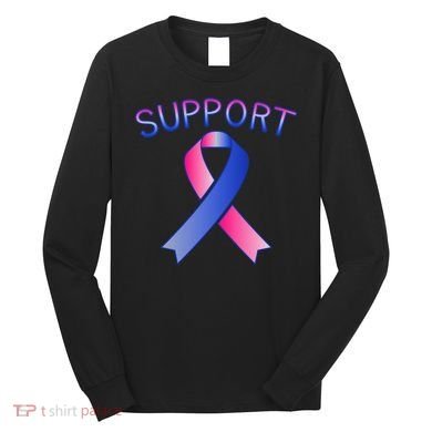 Support Ribbon Cancer Awareness Long Sleeve Shirt