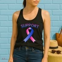 Support Ribbon Cancer Awareness Women's Tank Top thumb 2