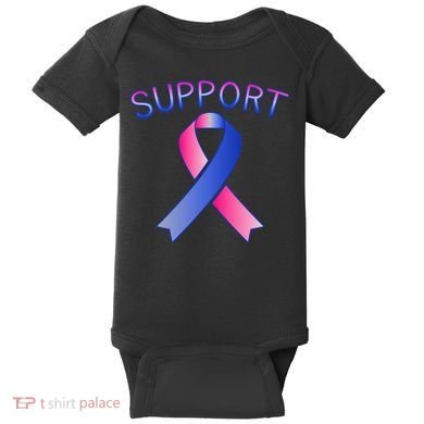 Support Ribbon Cancer Awareness Baby Bodysuit