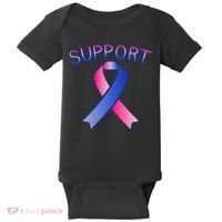 Support Ribbon Cancer Awareness Baby Bodysuit thumb 0