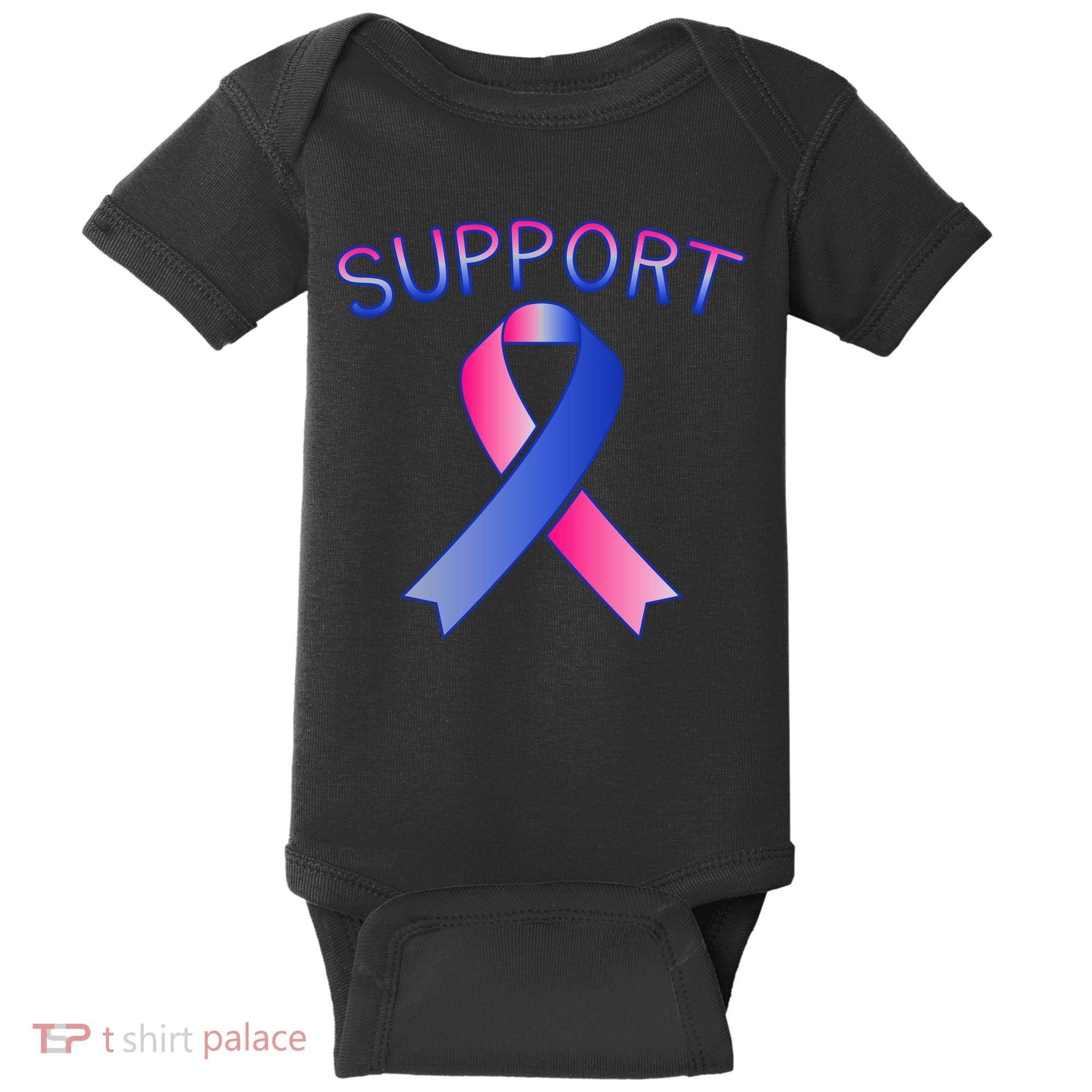 Support Ribbon Cancer Awareness Baby Bodysuit