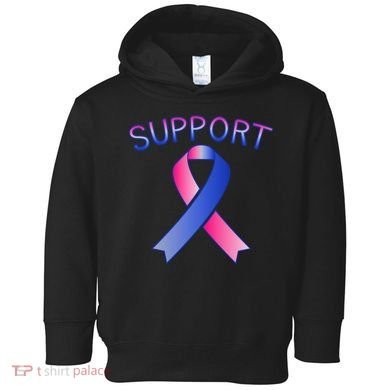 Support Ribbon Cancer Awareness Toddler Hoodie