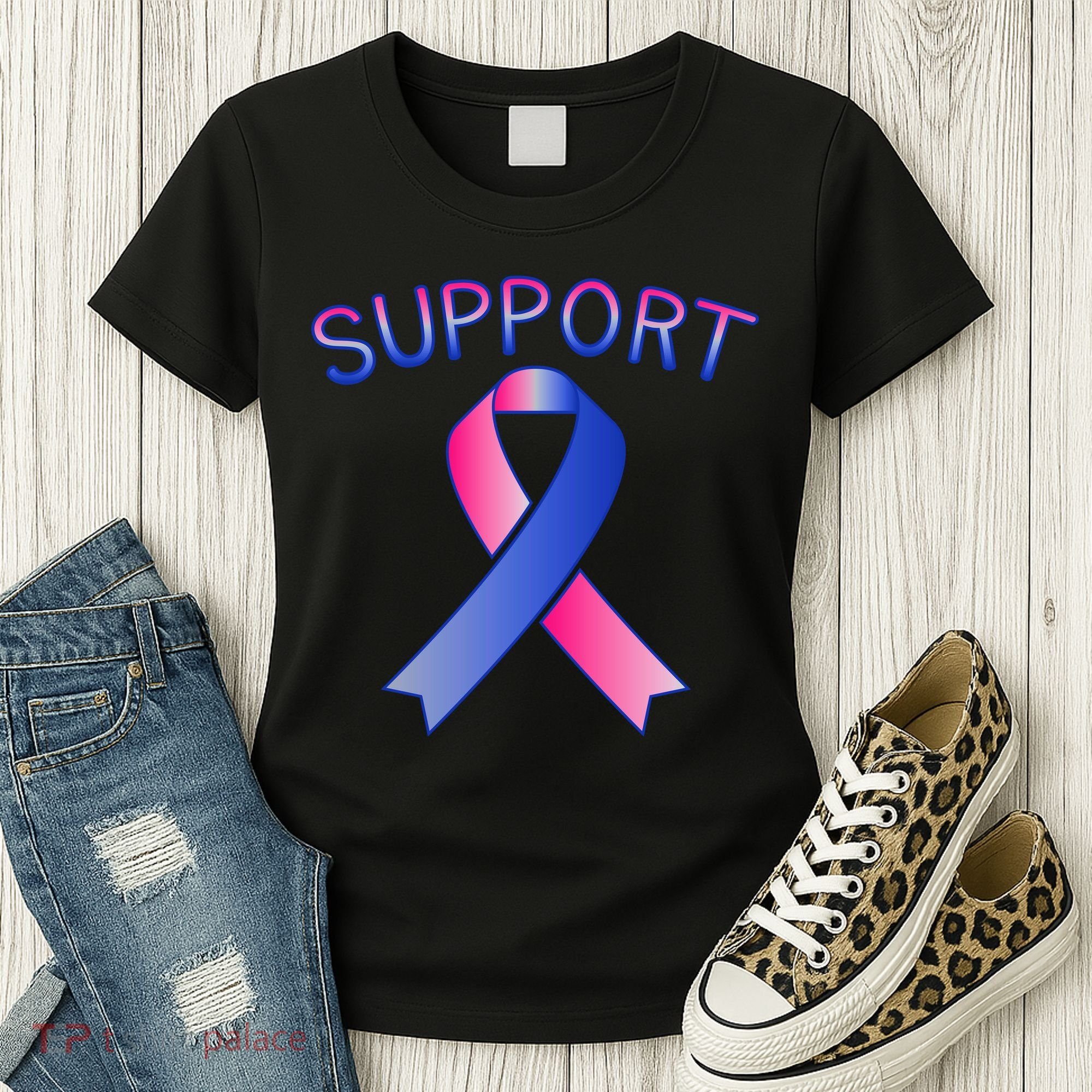 Support Ribbon Cancer Awareness Women's T-Shirt