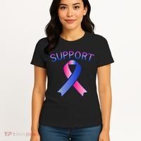 Support Ribbon Cancer Awareness Women's T-Shirt thumb 4