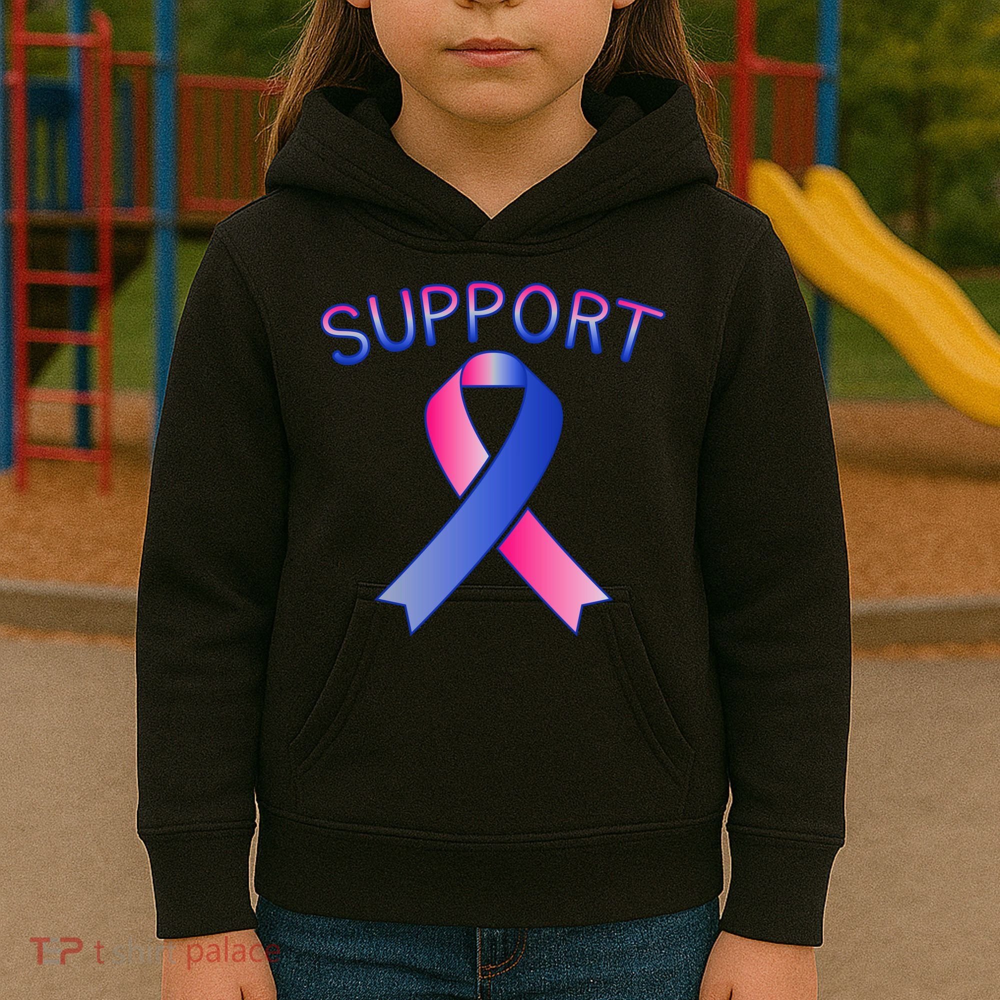 Support Ribbon Cancer Awareness Kids Hoodie
