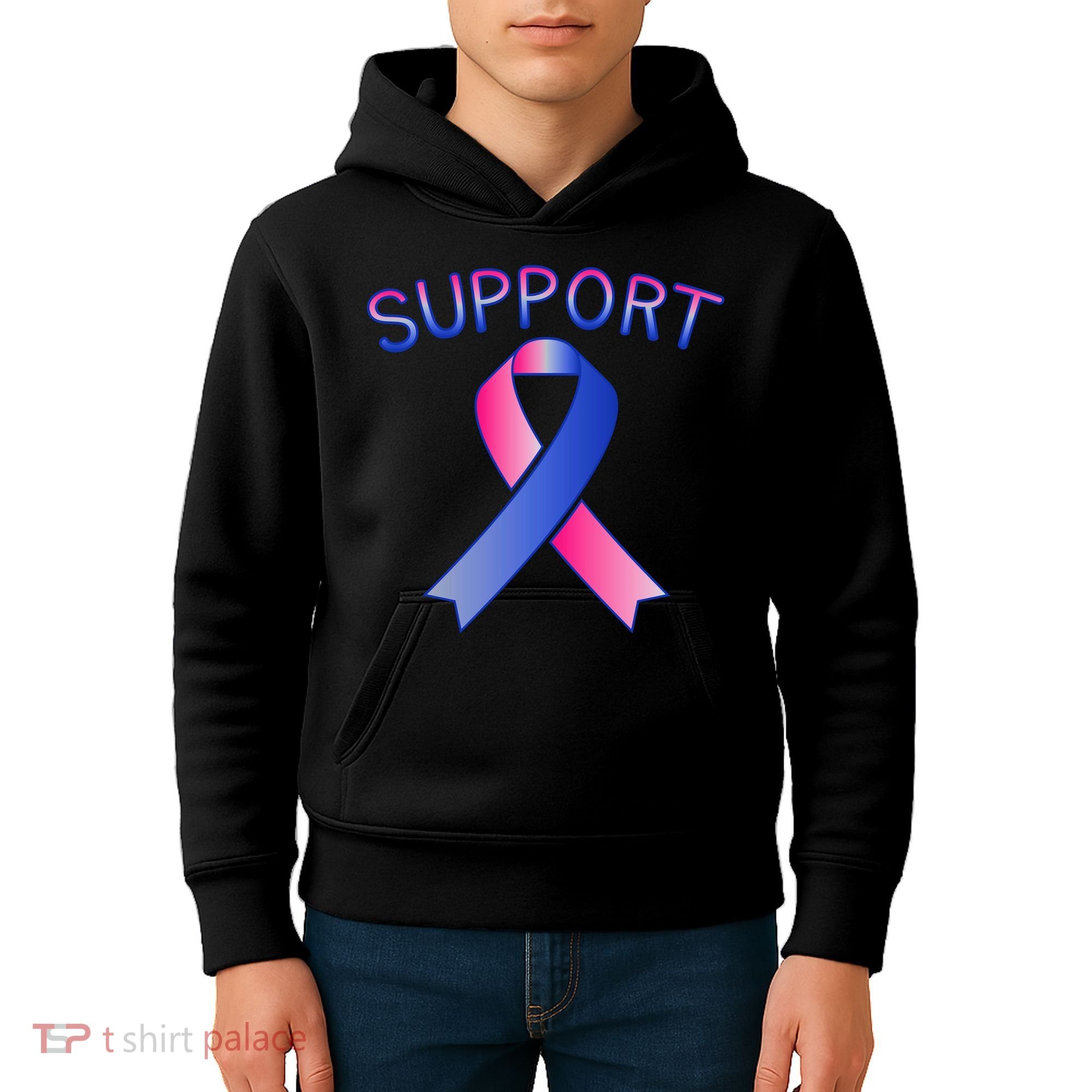 Support Ribbon Cancer Awareness Kids Hoodie