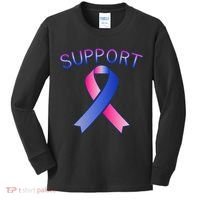 Support Ribbon Cancer Awareness Kids Long Sleeve Shirt thumb 0