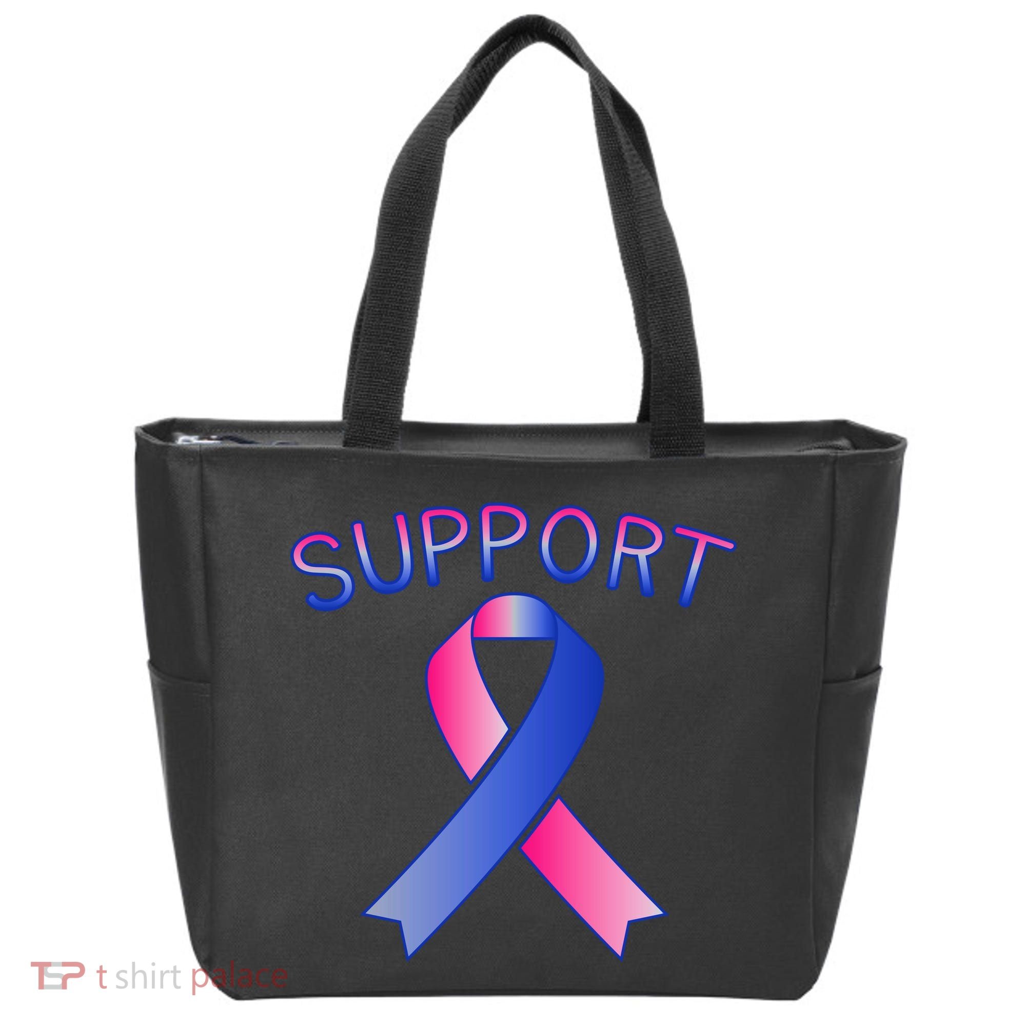 Support Ribbon Cancer Awareness Tote Bag