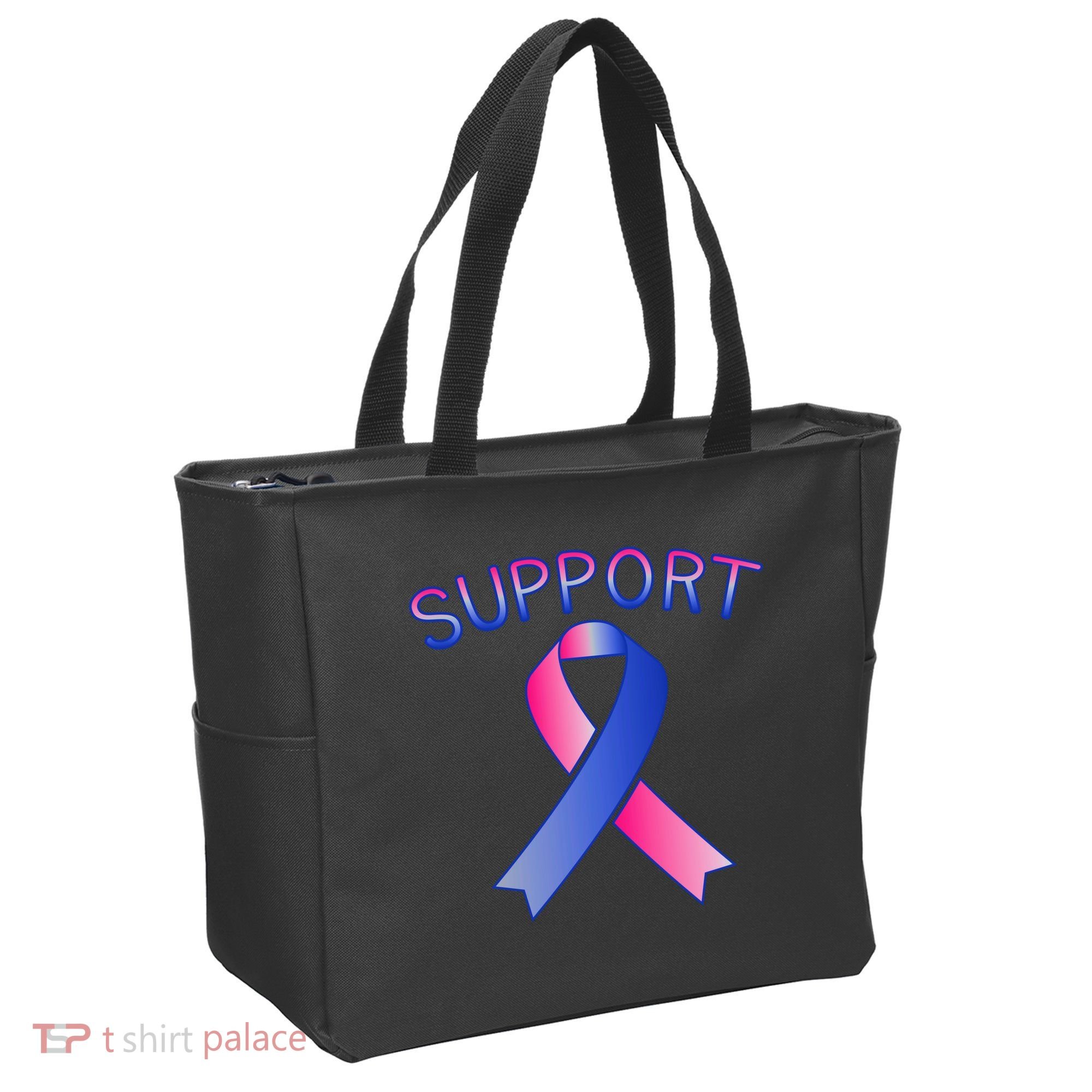 Support Ribbon Cancer Awareness Tote Bag