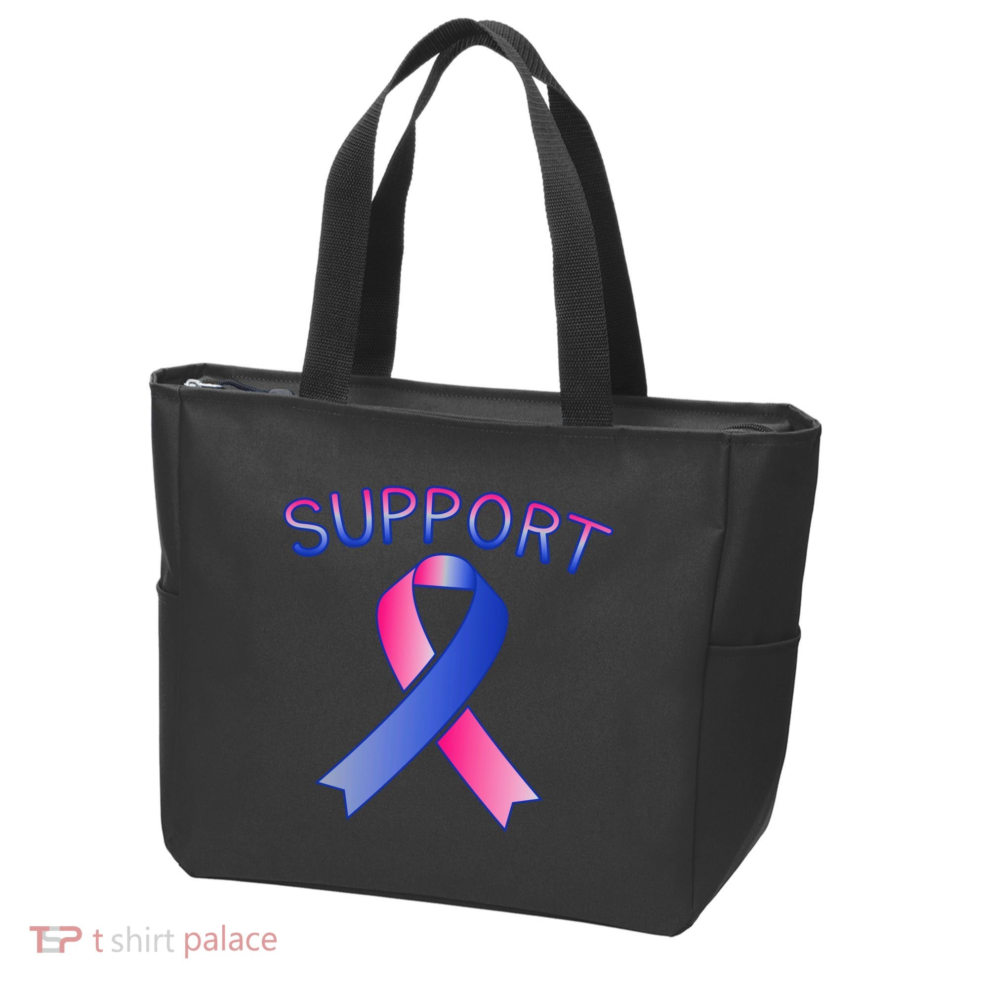 Support Ribbon Cancer Awareness Tote Bag