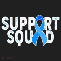 Support Squad Colon Cancer Awareness Blue Ribbon Beanie thumb 2