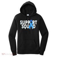 Support Squad Colon Cancer Awareness Blue Ribbon Women's Hoodie thumb 0
