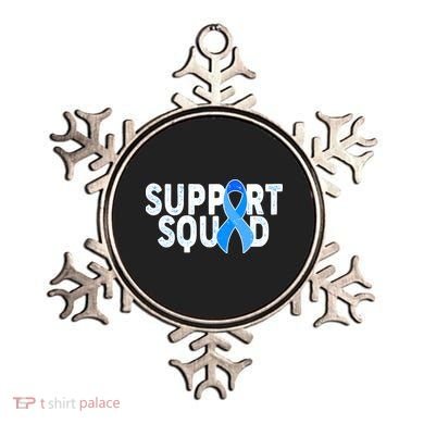 Support Squad Colon Cancer Awareness Blue Ribbon Ornament