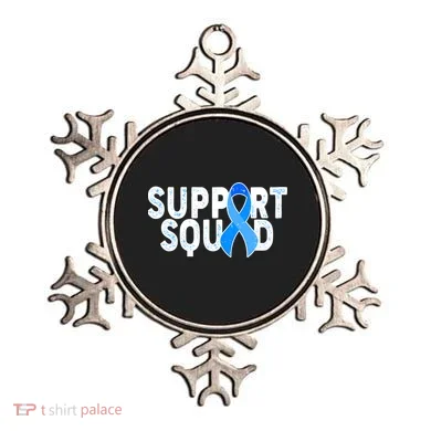 Support Squad Colon Cancer Awareness Blue Ribbon Ornament