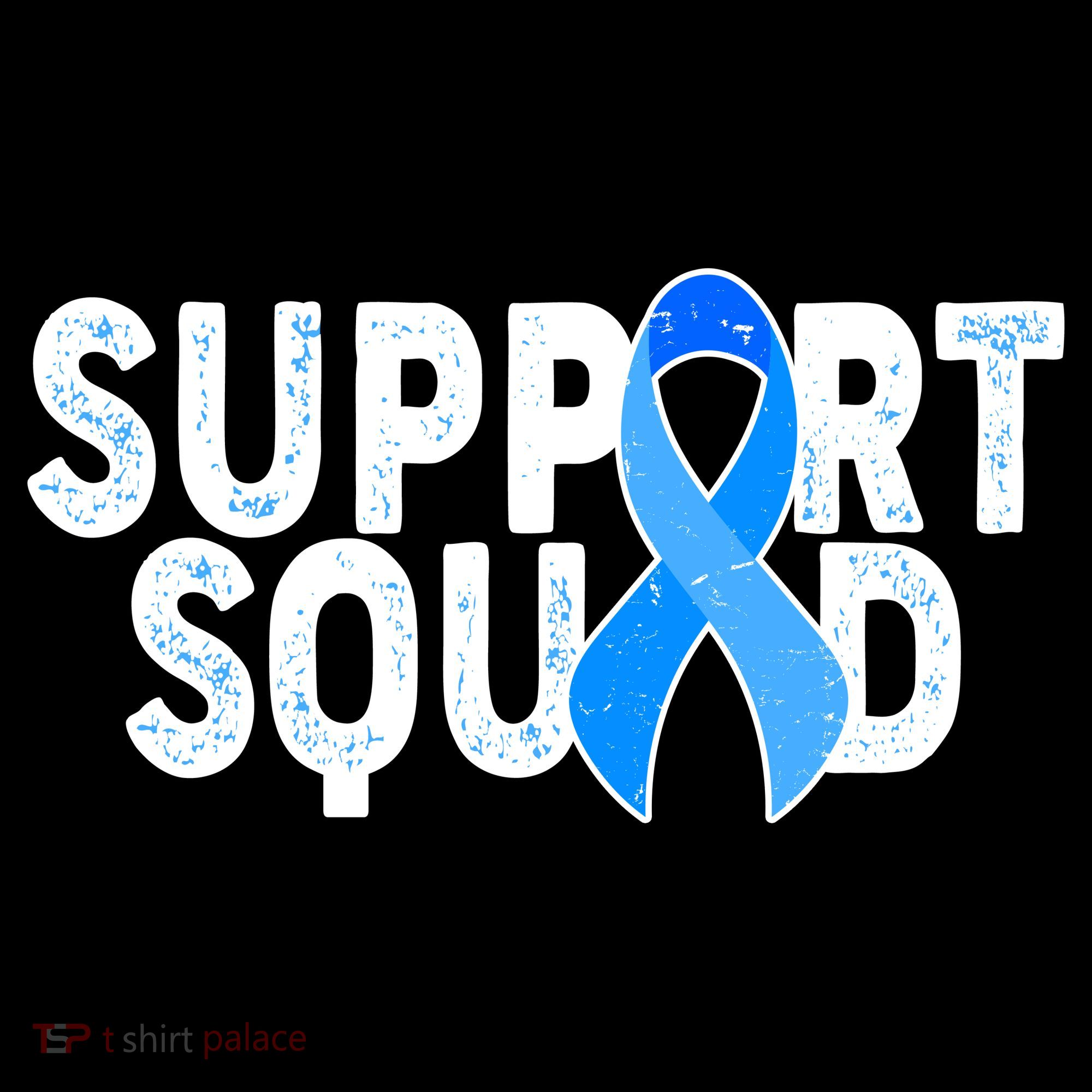Support Squad Colon Cancer Awareness Blue Ribbon Women's Tank Top