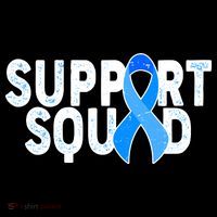 Support Squad Colon Cancer Awareness Blue Ribbon Toddler Hoodie thumb 2