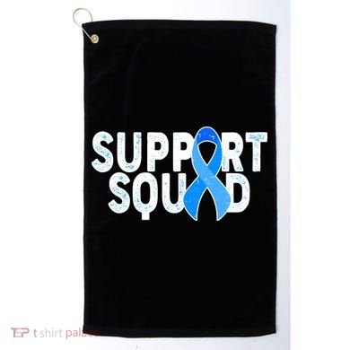 Support Squad Colon Cancer Awareness Blue Ribbon Golf Towel
