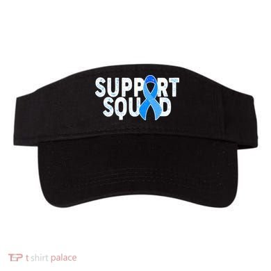 Support Squad Colon Cancer Awareness Blue Ribbon Visor