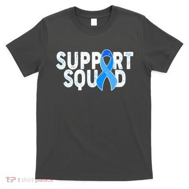 Support Squad Colon Cancer Awareness Blue Ribbon T-Shirt