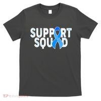 Support Squad Colon Cancer Awareness Blue Ribbon T-Shirt thumb 0