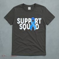 Support Squad Colon Cancer Awareness Blue Ribbon T-Shirt thumb 5