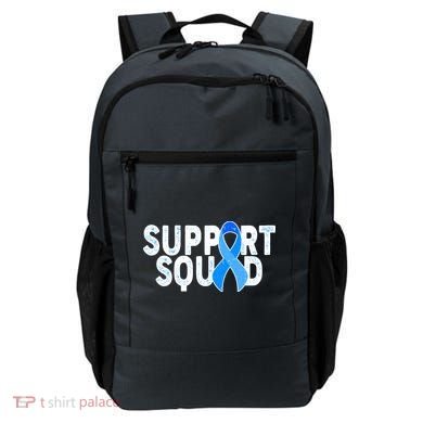 Support Squad Colon Cancer Awareness Blue Ribbon Backpack