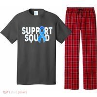 Support Squad Colon Cancer Awareness Blue Ribbon Pajama Set thumb 0