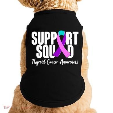 Support Squad Thyroid Cancer Awareness Doggie Tank