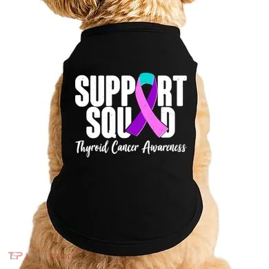 Support Squad Thyroid Cancer Awareness Doggie Tank