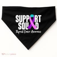 Support Squad Thyroid Cancer Awareness USA-Made Doggie Bandana thumb 0