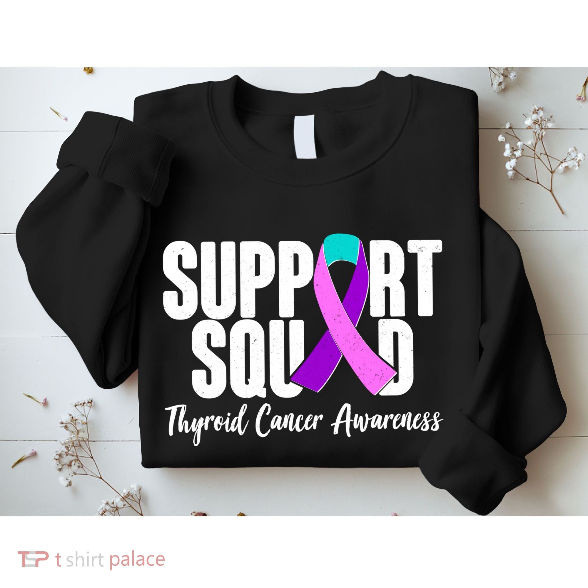Support Squad Thyroid Cancer Awareness Sweatshirt