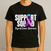 Support Squad Thyroid Cancer Awareness T-Shirt thumb 3