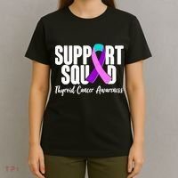 Support Squad Thyroid Cancer Awareness T-Shirt thumb 4